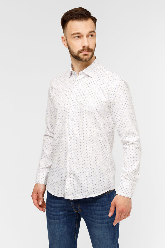 Сорочка чоловіча біла крою SLIM FIT