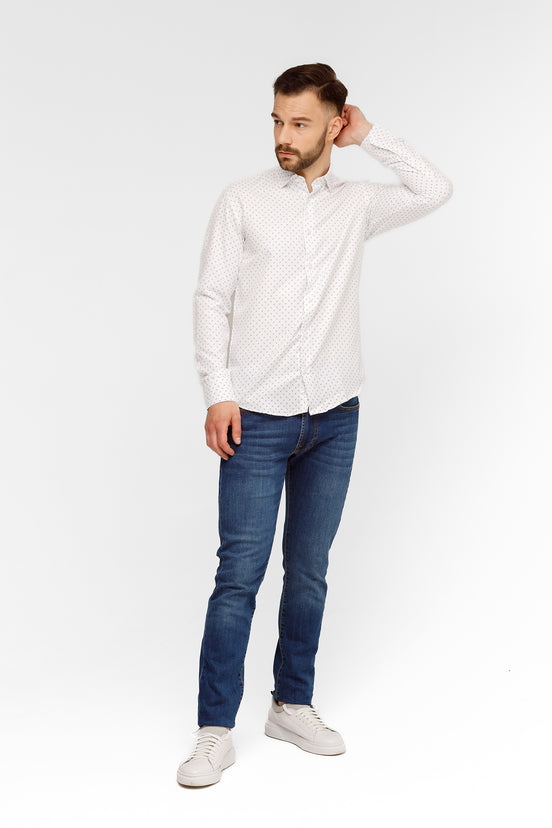 Сорочка чоловіча біла крою SLIM FIT