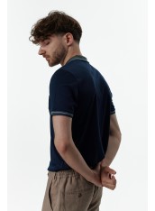 Футболка поло чоловіча синя