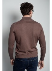 Кофта чоловіча коричнева на блискавці