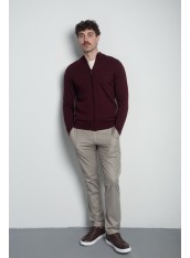 Светр чоловічий бордовий на блискавці