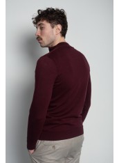 Светр чоловічий бордовий на блискавці