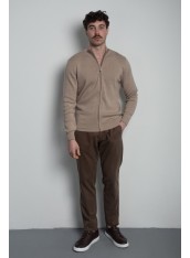 Светр чоловічий бежевий на блискавці