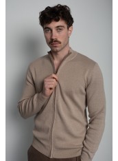 Светр чоловічий бежевий на блискавці