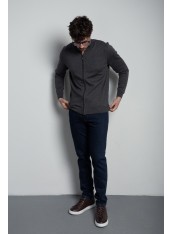 Светр чоловічий сірий на блискавці