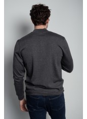 Светр чоловічий сірий на блискавці