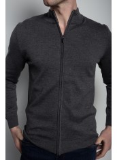 Светр чоловічий сірий на блискавці