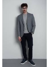 Піджак чоловічий сірий в смужку