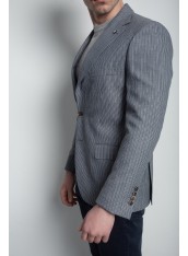 Піджак чоловічий сірий в смужку