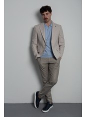 Піджак чоловічий бежевий в смужку