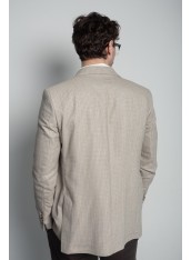 Піджак чоловічий бежевий в клітинку