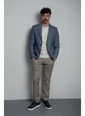 Піджак чоловічий синій в клітинку