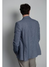 Піджак чоловічий синій в клітинку