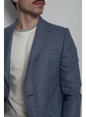 Піджак чоловічий синій в клітинку