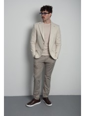 Піджак чоловічий бежевий однотонний