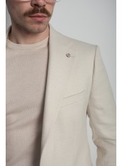 Піджак чоловічий бежевий однотонний